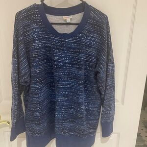 Blue Patterned Sweatshirt